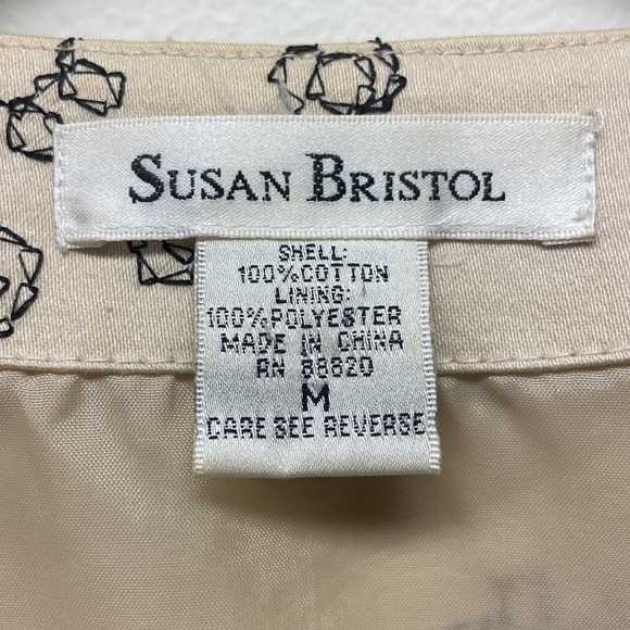 Vintage Susan Bristol | Embroidered Blazer 3/4 Sleeves‎ Floral Cream/Black M - Picture 10 of 15